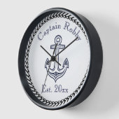 Nautical Anchor Navy Blue en White (Hoek)