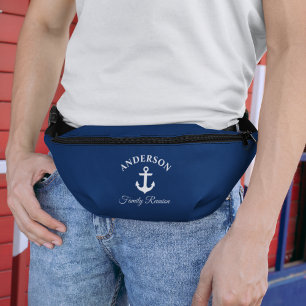 Nautical Anchor Navy Blue Family Reunion Heuptasje