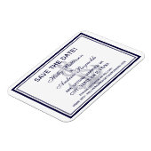 Nautical Anchor Navy Blue Framed 2 Save the Date Magneet (Linkerzijde)