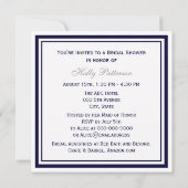 Nautical Anchor Navy Blue Framed 2SQ Vrijgezellenf Kaart (Achterkant)