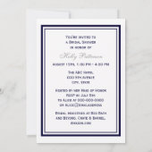 Nautical Anchor Navy Blue Framed 2V Vrijgezellenfe Kaart (Achterkant)