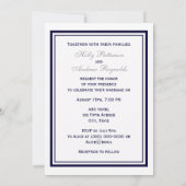 Nautical Anchor Navy Blue Framed 2V Weddenschap Kaart (Achterkant)