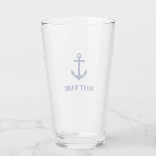  Nautical Anchor Navy Blue Glas (Achterkant)