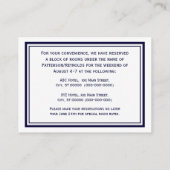 Nautical Anchor Navy Blue Ingelijste 2 Accommodati Informatiekaartje (Achterkant)