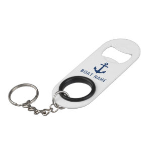Nautical Anchor Navy Blue Mini Flessenopener