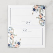 Nautical Anchor Navy Blue Peach Plaatskaartje (Buitenkant ongevouwen)