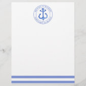 Nautical Anchor Navy Blue Personalized Weddenschap (Voorkant)