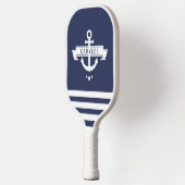 Nautical Anchor Navy Blue Pickleball Paddle (Links)