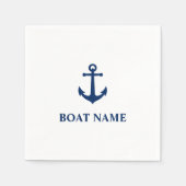  Nautical Anchor Navy Blue Servet (Voorkant)
