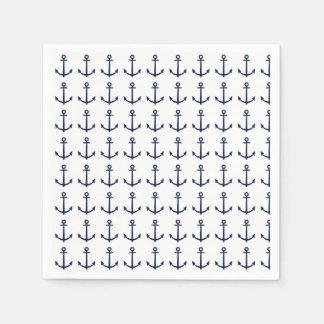 Nautical Anchor Navy Blue Servet