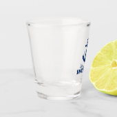 Nautical Anchor Navy Blue Shot Glas (Links)
