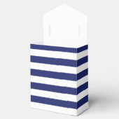Nautical Anchor Navy Blue Stripe Weddenschap Bedan Bedankdoosjes (Geopend)