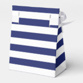 Nautical Anchor Navy Blue Stripe Weddenschap Bedan Bedankdoosjes (Achterkant)