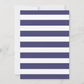 Nautical Anchor Navy Blue Stripes Boy Baby shower Kaart (Achterkant)