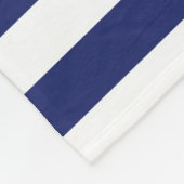 Nautical Anchor Navy Blue Stripes Familienaam Fleece Deken (Hoek)
