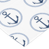 Nautical Anchor Navy Blue Table Runner Korte Tafelloper (Hoek)