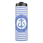 Nautical Anchor Navy Blue Thermosbeker (Voorkant)