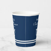 Nautical anchor navy blue vrijgezellenfeest party  papieren bekers (Rechts)