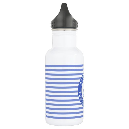 Nautical Anchor Navy Blue Waterfles (Links)