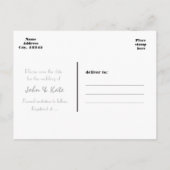 Nautical Anchor Navy Blue Wedding Photo Briefkaart (Achterkant)
