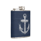  Nautical Anchor Navy Blue/White Heupfles (Rechts)