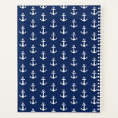 Nautical Anchor Navy Blue White Red Custom 2023 Planner (Achterkant)