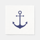 Nautical anchor navy blue white Simple minimalist Servet (Voorkant)