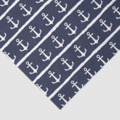 Nautical Anchor Navy Blue White Tissuepapier (Detail)