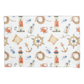 Nautical Anchor Navy Cute Kinder Kussensloop (Voorkant-Links)