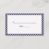 Nautical Anchor Navy Diag Stripe 2 Escort Kaarten Plaatskaartje (Achterkant)