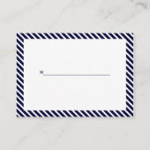 Nautical Anchor Navy Diag Stripe 2 Place Cards #2 Plaatskaartje (Achterkant)