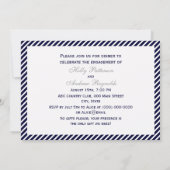 Nautical Anchor Navy Diag Stripe 2H Verloving Kaart (Achterkant)