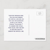 Nautical Anchor Navy Diag Stripe 2V Save the Date Aankondigingskaart (Achterkant)