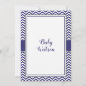 Nautical Anchor Navy Grey Baby shower Invitation Kaart (Achterkant)