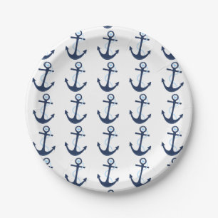 Nautical Anchor Navy Modern Boy Baby shower Bord