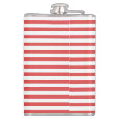 Nautical Anchor Navy Personalized Red Hip Flask Heupfles (Achterkant)