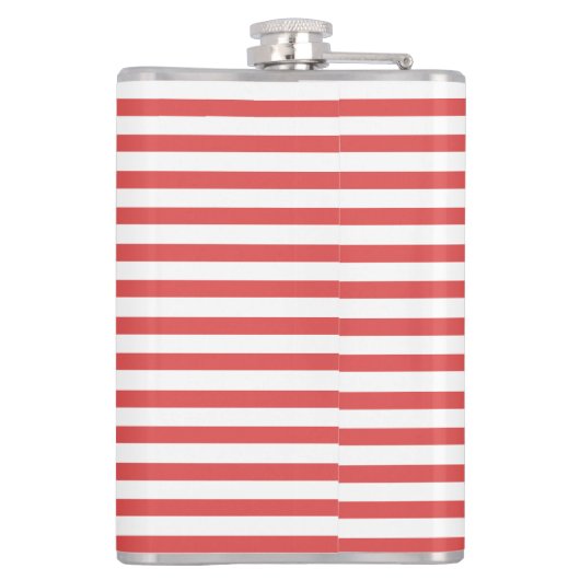 Nautical Anchor Navy Personalized Red Hip Flask Heupfles (Achterkant)
