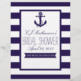 Nautical Anchor Navy Stripe Vrijgezellenfeest Divi