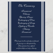 Nautical Anchor, Navy, Wedding Programme Programmakaart (Achterkant)