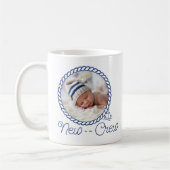 Nautical Anchor New to the Crew Birth Notice Koffiemok (Links)