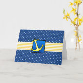 Nautical Anchor Note Kaart (Gele Bloem)