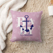 Nautical Anchor Nursery Decor Pink Navy Kussen (Deken)