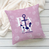 Nautical Anchor Nursery Decor Pink Navy Kussen