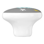 Nautical Anchor Nursery Drawer Pull Knob Keramische Knop (Zijkant)