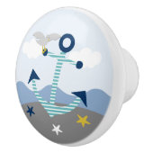 Nautical Anchor Nursery Drawer Pull Knob Keramische Knop (Rechts)