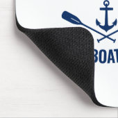 Nautical Anchor Oars Helm Captain & Boat Name Blue Muismat (Hoek)