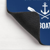 Nautical Anchor Oars Helm Captain & Boat Name Navy Muismat (Hoek)