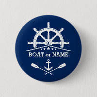 Nautical Anchor Oars Helm Jouw naam of Boat Navy