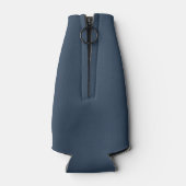 Nautical Anchor Oars Kapitein Uw Bot Naam Blauw Flesjeskoeler (Achterkant)