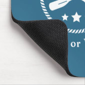 Nautical Anchor & Oars met kapitein Boat of naam Muismat (Hoek)